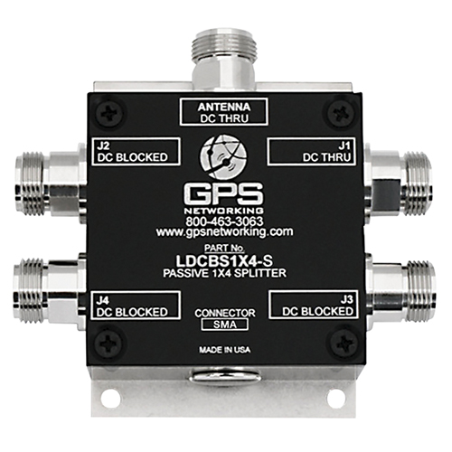 Passive GPS Antenna Splitter | 4 outputs, 1 input, SMA connectors