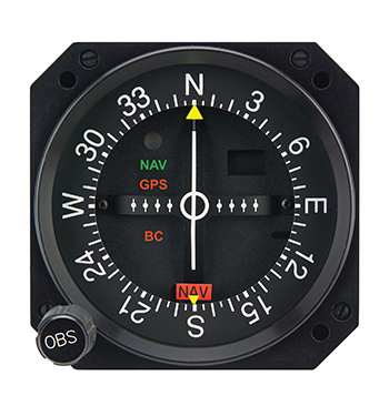 COURSE DEVIATION INDICATOR/3, Lighted, left-right only. For use with Garmin AT CNX80, GX50/60 and SL30 models. 
