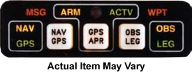 ANNUNCIATION CONTROL UNIT/14V Horizontal, with Internal Relay. For use with Garmin GPS155XL and GNC300XL models. 