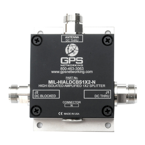 Military High Isolation Amplified GPS Splitter | 2 Output 