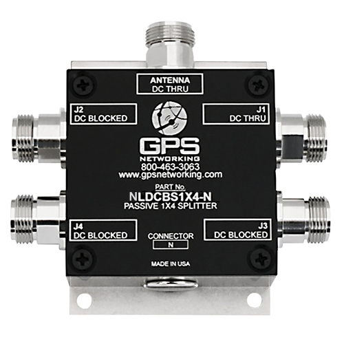 Networked GPS Antenna Splitter | 4 outputs 1 input, N connector