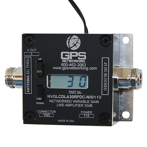 GPS VARIABLE GAIN LINE AMPLIFIER/With TNC connector and external power supply networking.