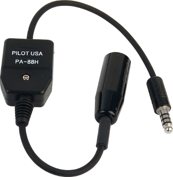 AMPLIFIED IMPEDANCE CONVERTER/Low (military) to Helicopter (general aviation)/U92A jack converts military headset to single plug U174/U for General Aviation Helicopter