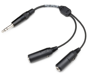 HEADSET ADAPTER/General Aviation (twin plug)  to (0.25) single plug adapter: Converts a headset with dual (.206 Mic & .25 Phone) plugs into a one (.25) plug. Cord is 9 inches in length. Allows use of 