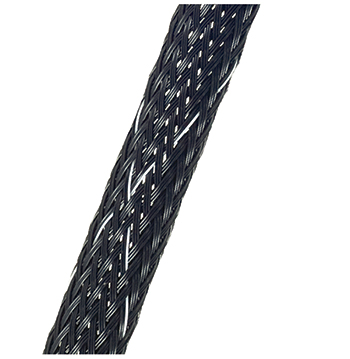 Protect-Fast AERO Sleeving | 1/2 in, ECTFE, Black w/ White Tracer, 100 ft roll
