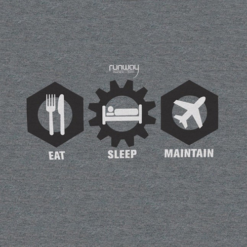 Eat - Sleep - Maintain T-Shirt / Grey / Men's Large