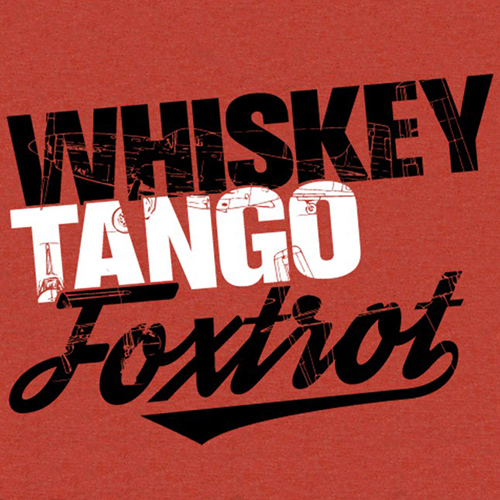 "Whiskey Tango Foxtrot" T-Shirt | Red, Men's X-Large