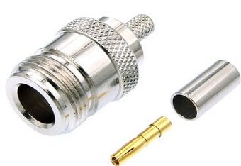 N FEMALE CONNECTOR,CRIMP for LMR400,9913,9914 coax cable. 