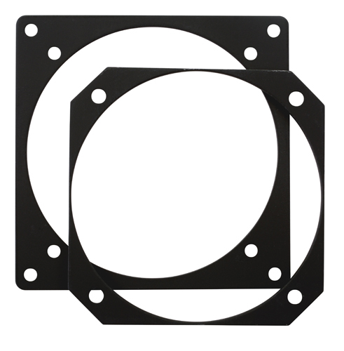 INSTRUMENT REDUCER PLATE/Heat-treated aluminum, black anodize finish. 3ATI to 3 1/8