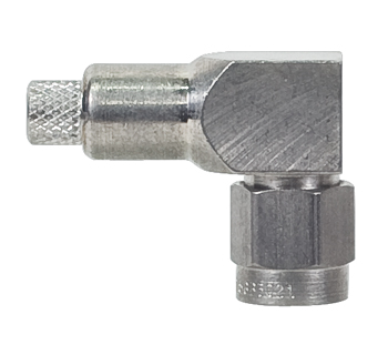 CONNECTOR/SMA, male, right angle, crimp, RG142
