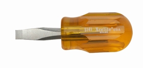 PHIL STUB SCREWDRIVER/1/4 in. x 1 1/4 in. square blade, amber handle