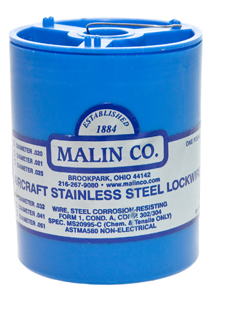 Safety/Lock Wire | Stainless Steel 302/304, Blue Canister, 0.032 Diameter