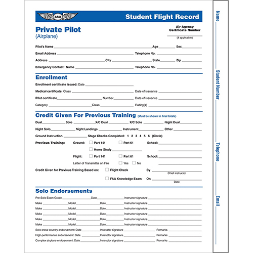 Student Flight Record | Private