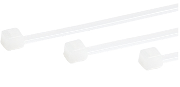 Standard Cable Ties | 18 lb, 8-inches long, White
