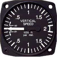 UMA Vertical Airspeed Indicator | 0 â€“ 4000 ft/min, 2-1/4 in, B & W Dial Markings, TSO