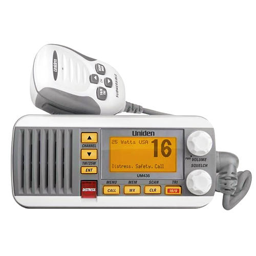 UM435 Fixed Mount VHF Marine Radio | 25 watt, white
