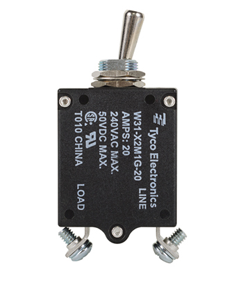 W31 Series Circuit Breaker | 20 Amp Rating, Toggle Actuator