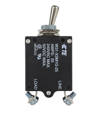 W31 Series Circuit Breaker | 25 Amp Rating, Toggle Actuator