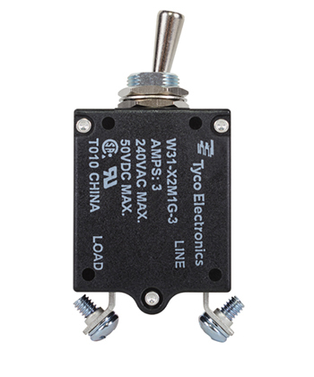 W31 Series Circuit Breaker | 3 Amp Rating, Toggle Actuator