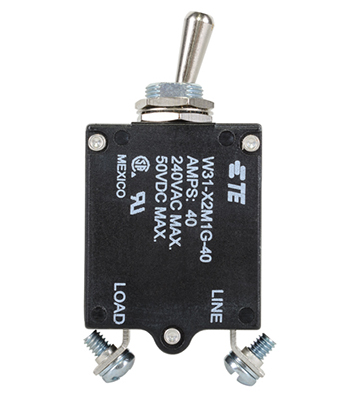 W31 Series Circuit Breaker | 40 Amp Rating, Toggle Actuator