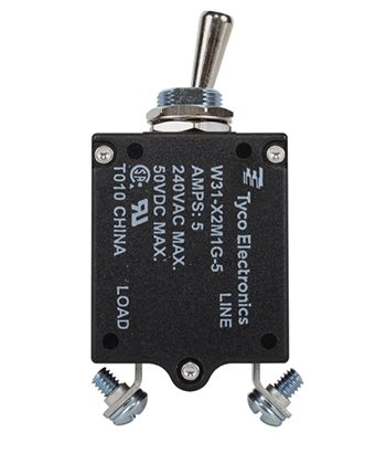 W31 Series Circuit Breaker | 5 Amp Rating, Toggle Actuator