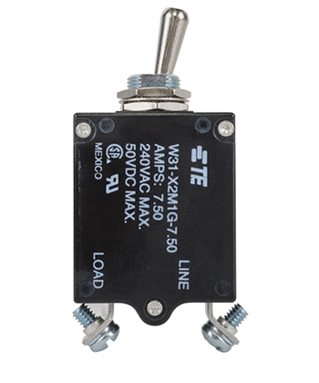 W31 Series Circuit Breaker | 7.5 Amp Rating, Toggle Actuator