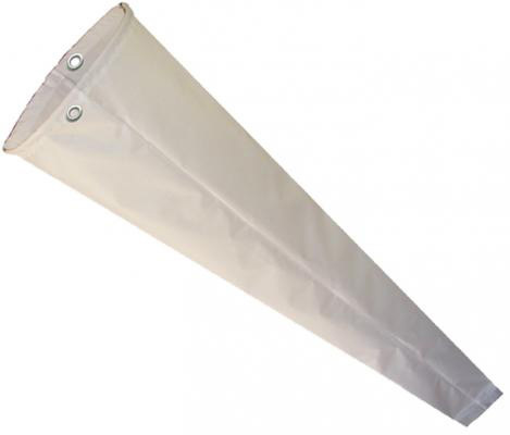 WINDSOCK ONLY/10 X 36, white, brass eyelets, canvas.