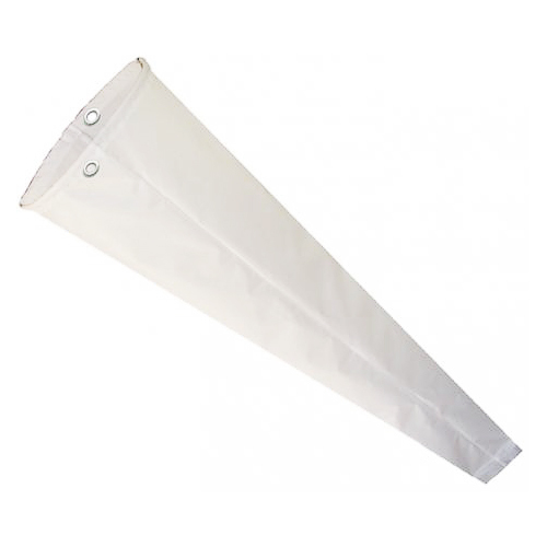 WINDSOCK ONLY/18 X 60, white, brass eyelets, canvas. 