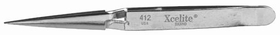 TWEEZER/4.5 inch, cross lock, self closing, smooth sharp point, anti-magnetic, stainless steel.